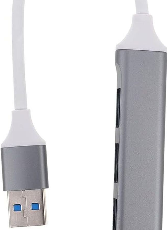 USB Hub 4 Port Multiport Expander Adapter Dark Gray for Laptop Desktop Gaming Travel - Image 1